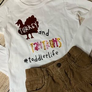 Turkey and Tantrums #toddlerlife Graphic Shirt